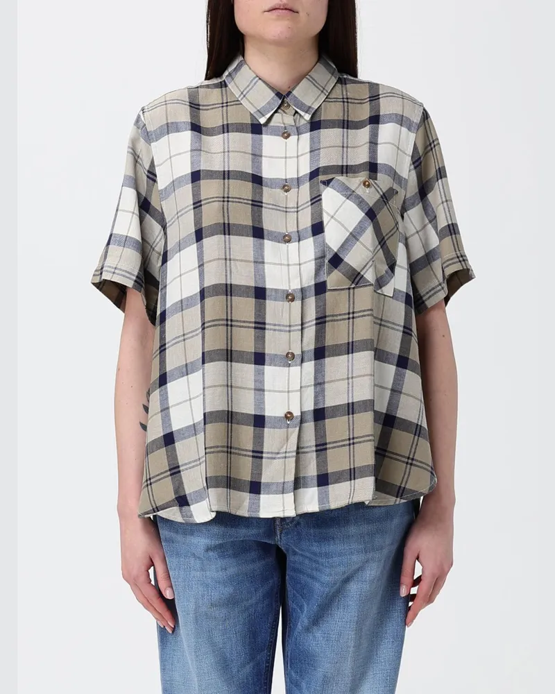 Barbour Freizeit-Baumwollhemd mit Karomuster Navy