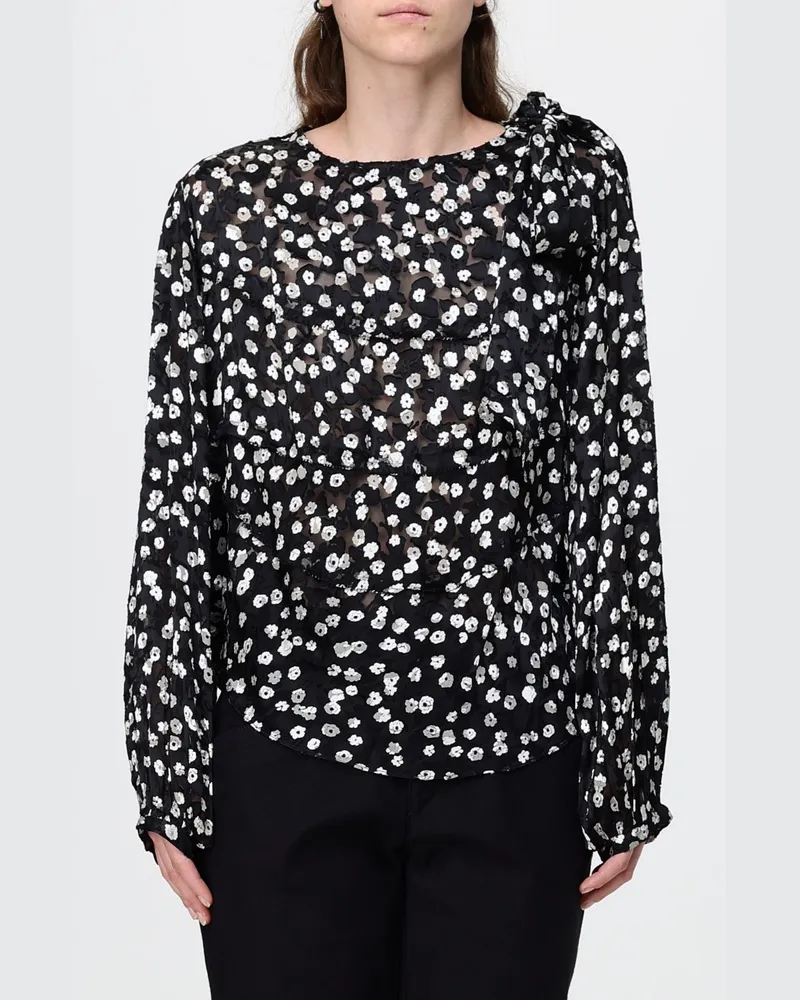 Isabel Marant Firma Seidenmischbluse mit Blumendruck und langen Ärmeln Bunt