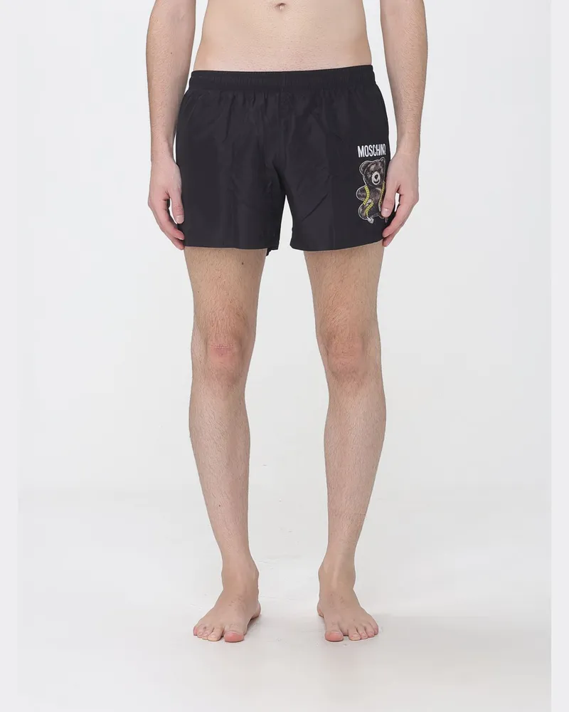Moschino Polyester-Badeshorts mit Teddybär-Logo-Print Schwarz