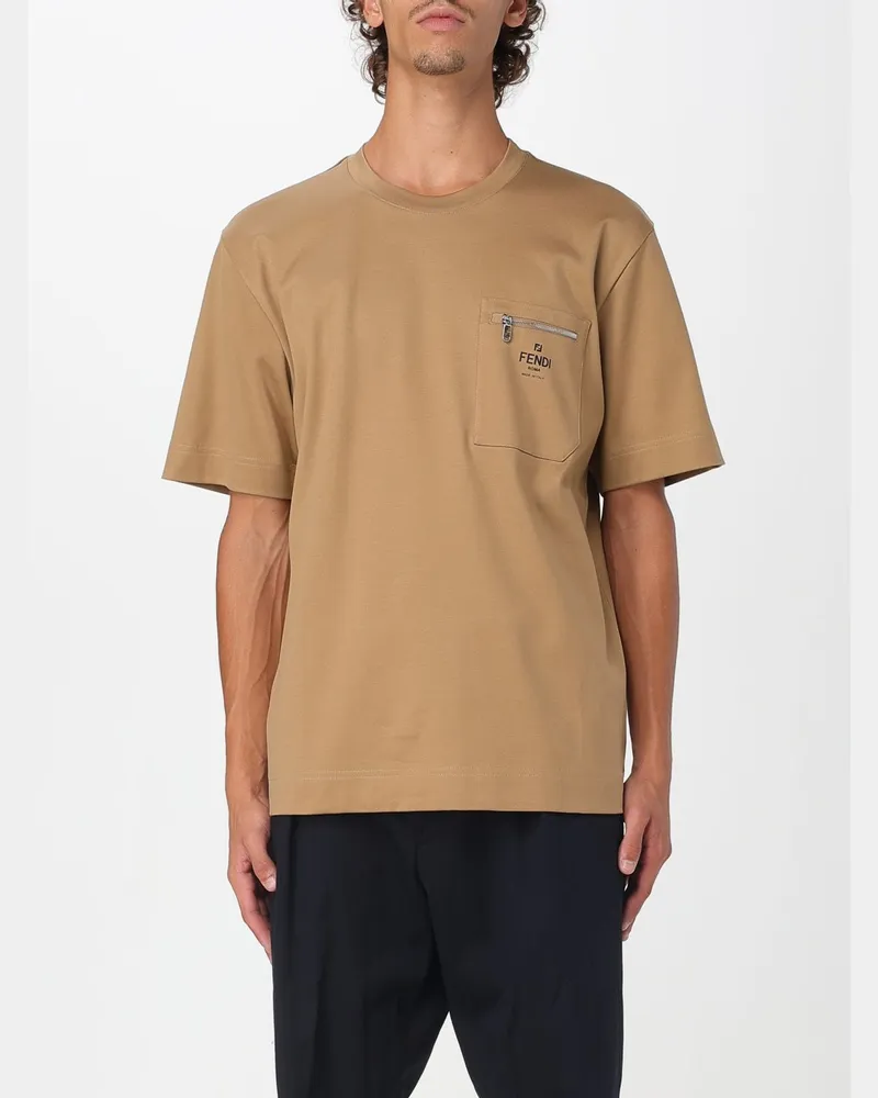 Fendi T-shirt herren Camel