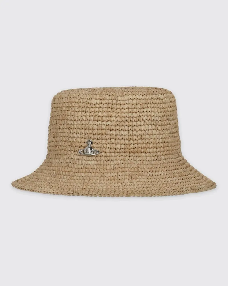 Vivienne Westwood Orb Strohhut Beige