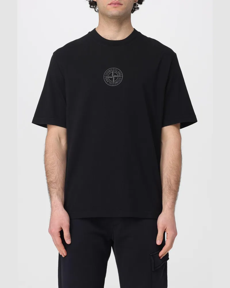 Stone Island T-shirt herren Schwarz
