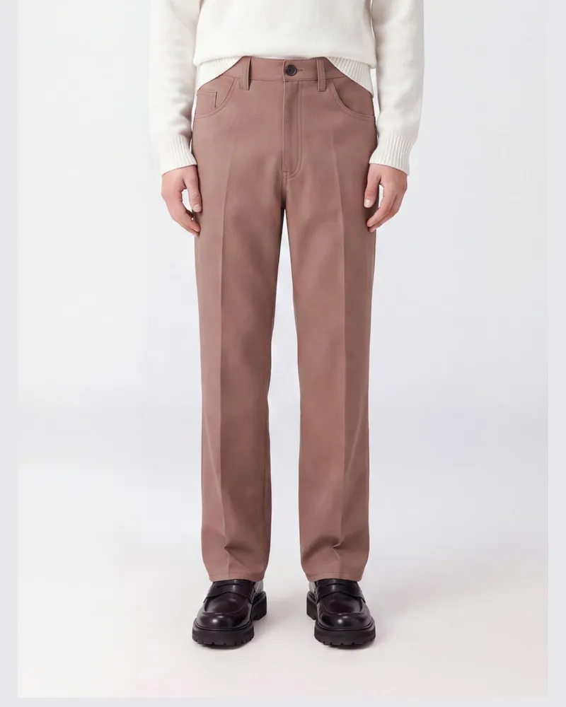 Marni 5-Pocket-Hose mit geradem Bein aus Schurwollmischung Braun