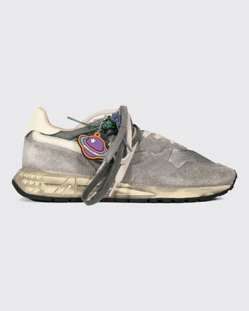 AUTRY Reelwind Super Vintage Sneakers aus Veloursleder und Mesh Grau