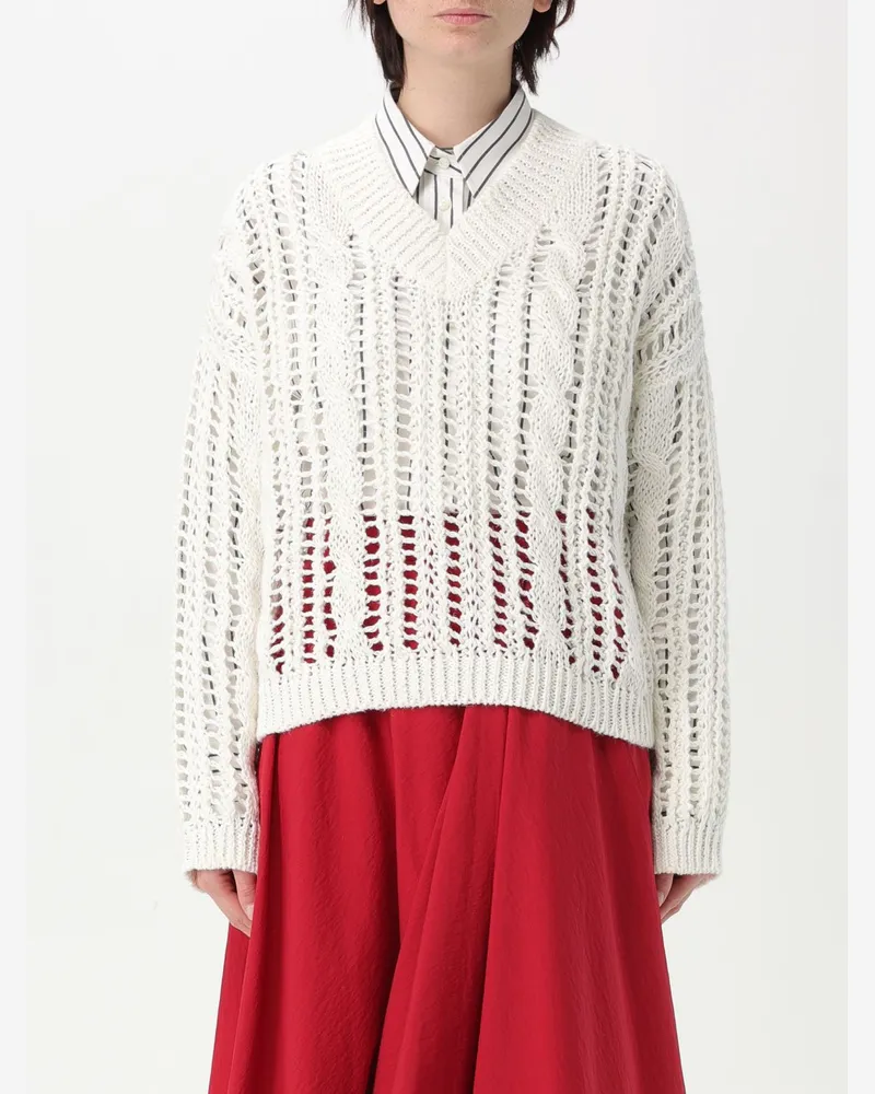 Brunello Cucinelli Pullover damen Weiß