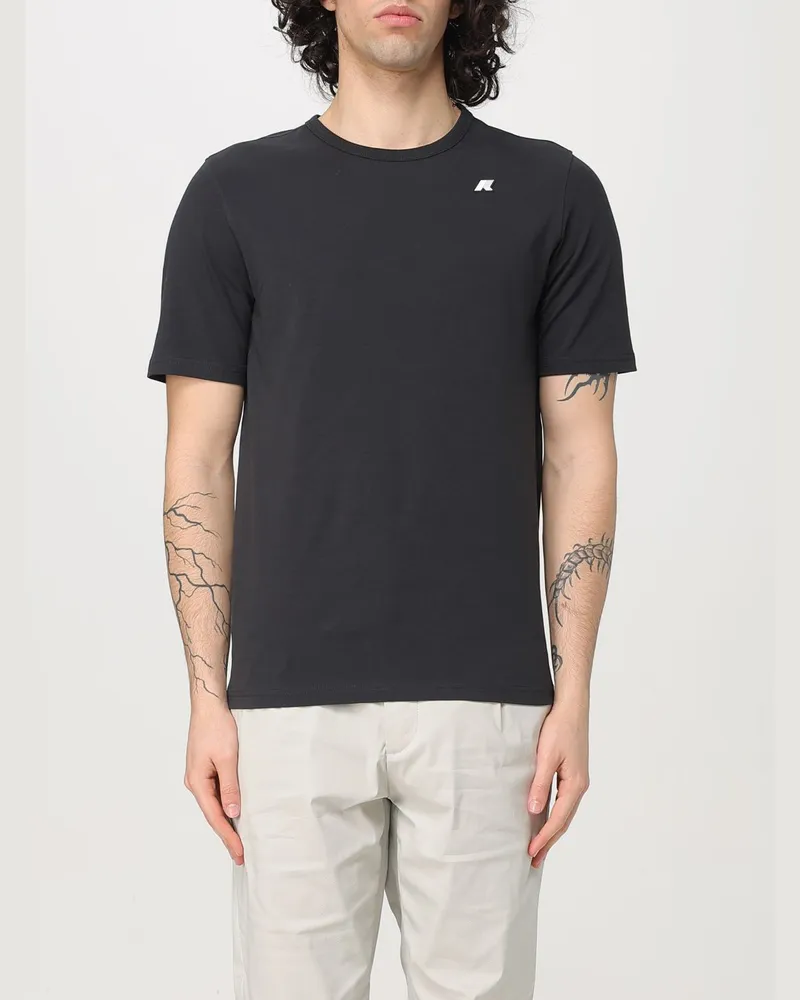 K-Way Basic Baumwoll-T-Shirt Schwarz