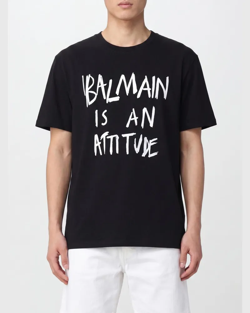 Balmain T-shirt herren Schwarz