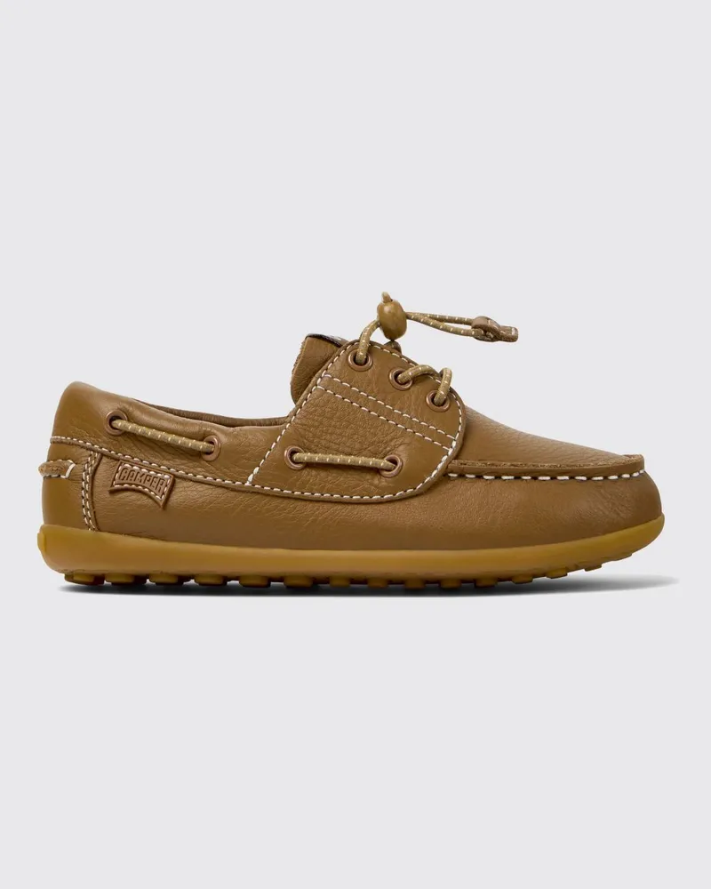 Camper Peu Leder-Bootsschuhe Braun