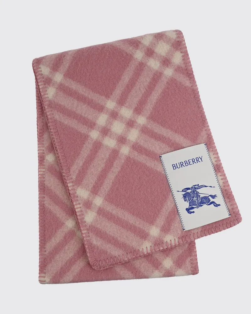 Burberry Wollschal mit klassischem Check-Muster Pink
