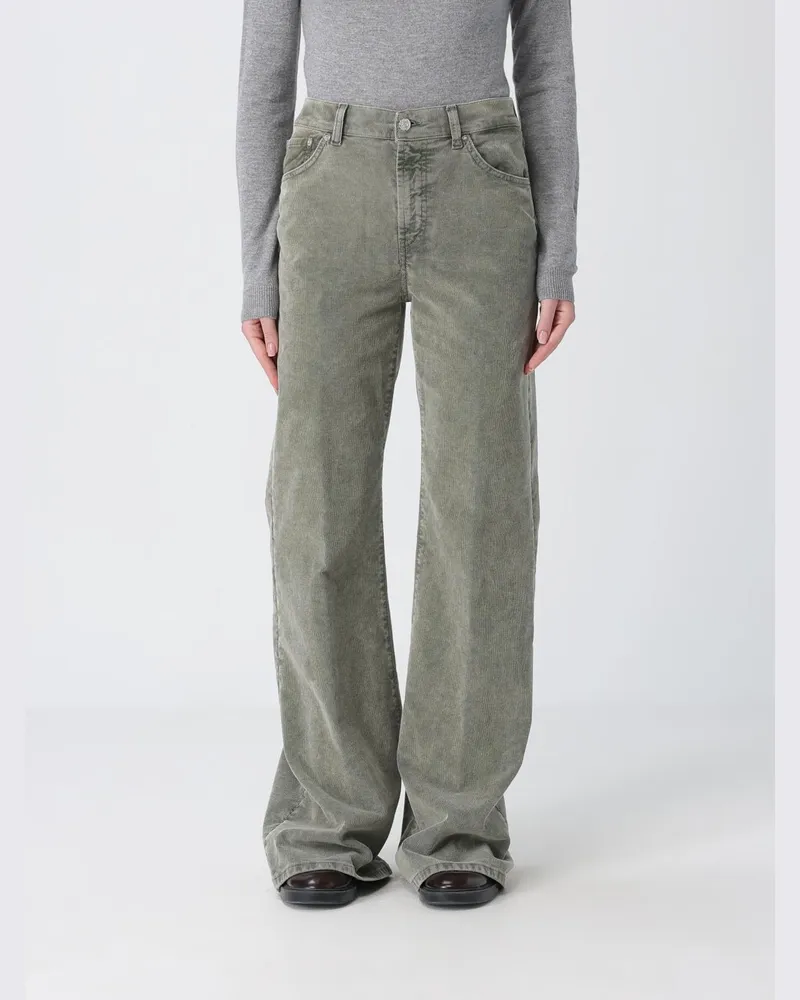 Dondup Ausgestellte Cordjeans von in Grün mit mittlerer Taille Waldgrün