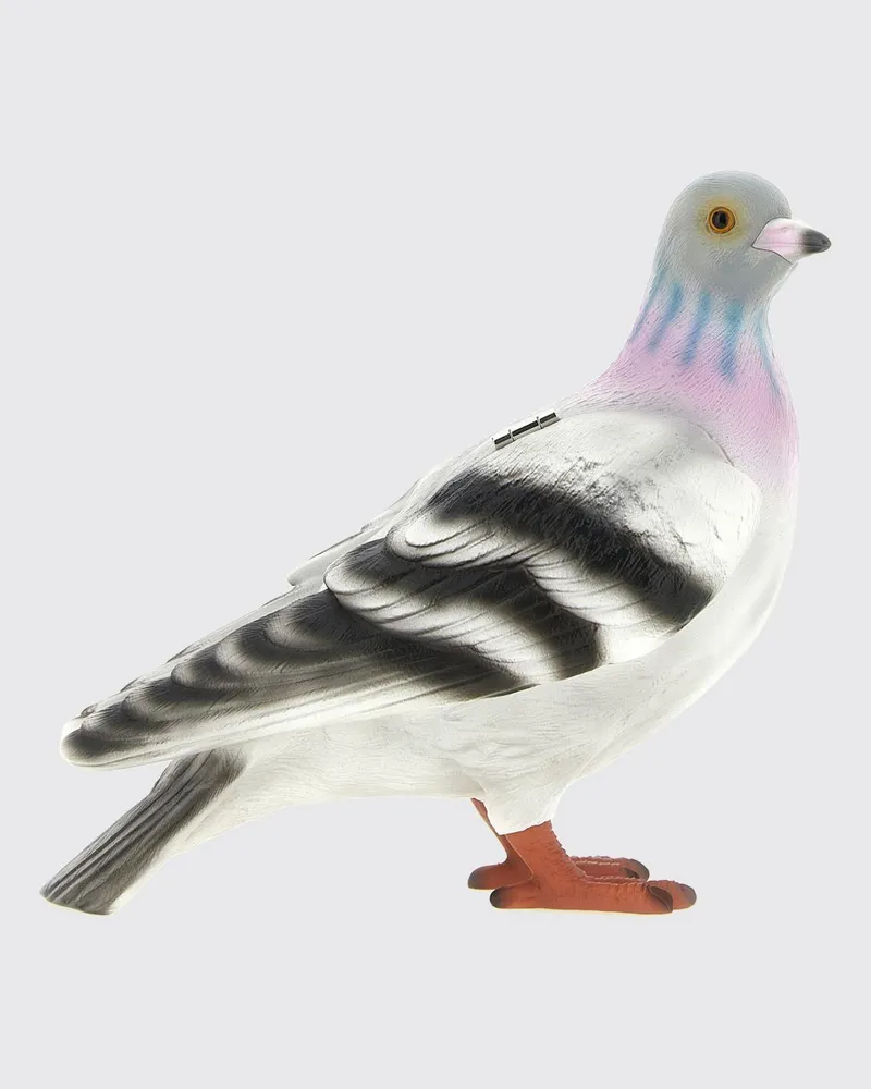 J.W.Anderson Pigeon Clutch aus Harz in Taubenform Grau