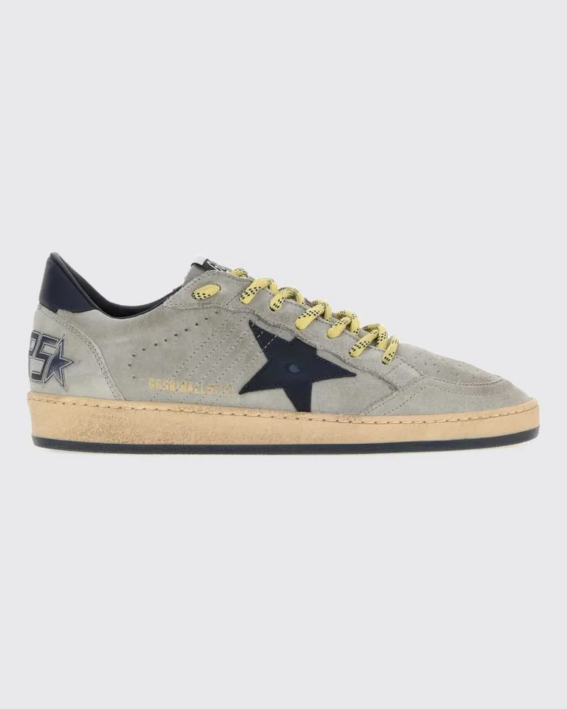 Golden Goose Ball Star Sneaker aus Leder mit perforierter Spitze und Used-Effekt Navy