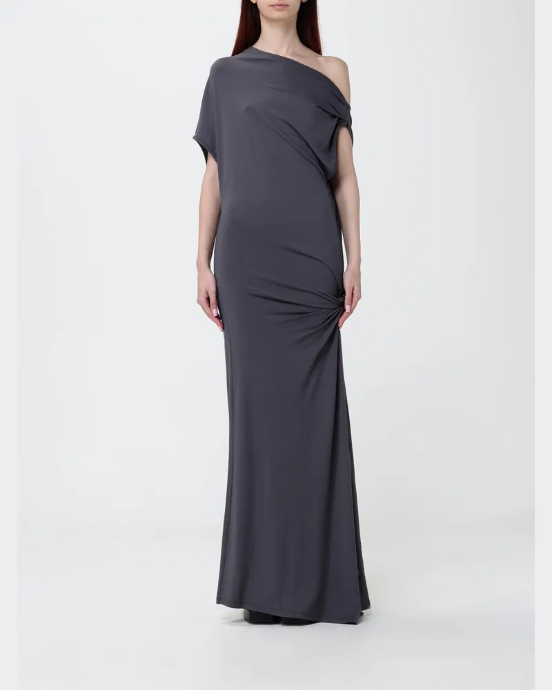 120% Lino Kleid damen Stahl
