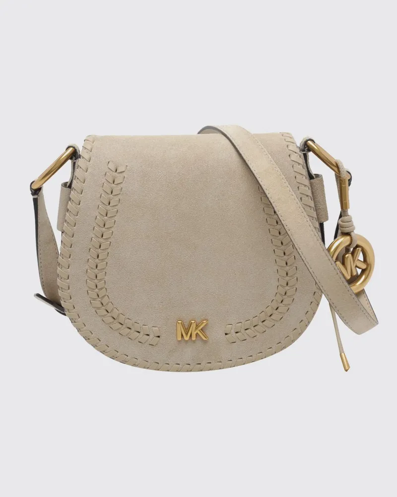 Michael Kors Umhängetasche von aus Wildleder mit Patte und MK-Logo Flaschengrün