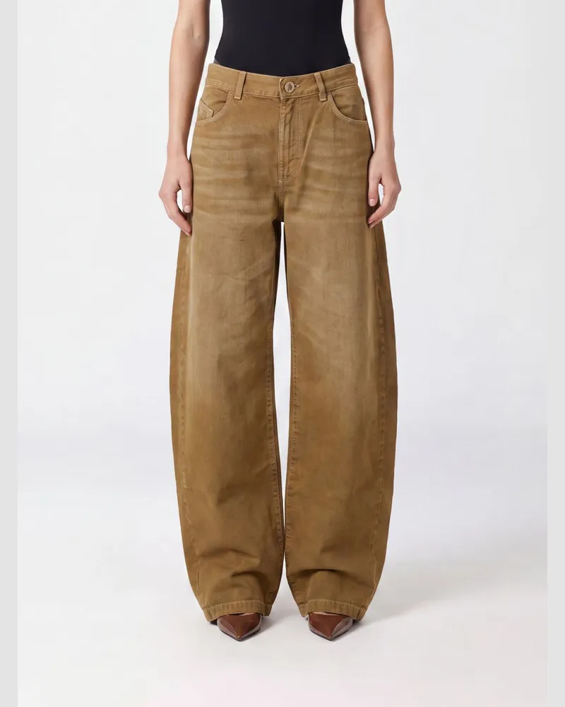 ATTICO High-Waist Baggy-Jeans aus Baumwolldenim Grün
