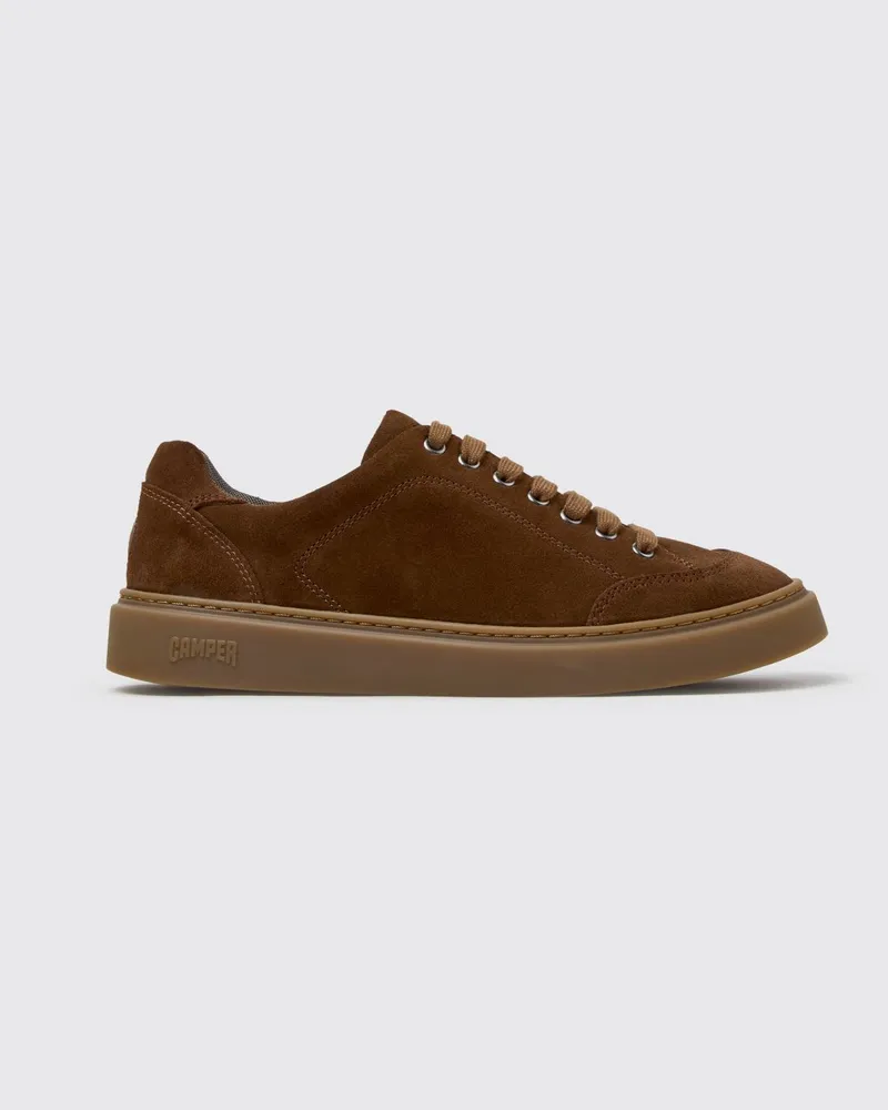 Camper Runner Twentyfive-Sneaker aus Veloursleder mit Logo an der Ferse Braun