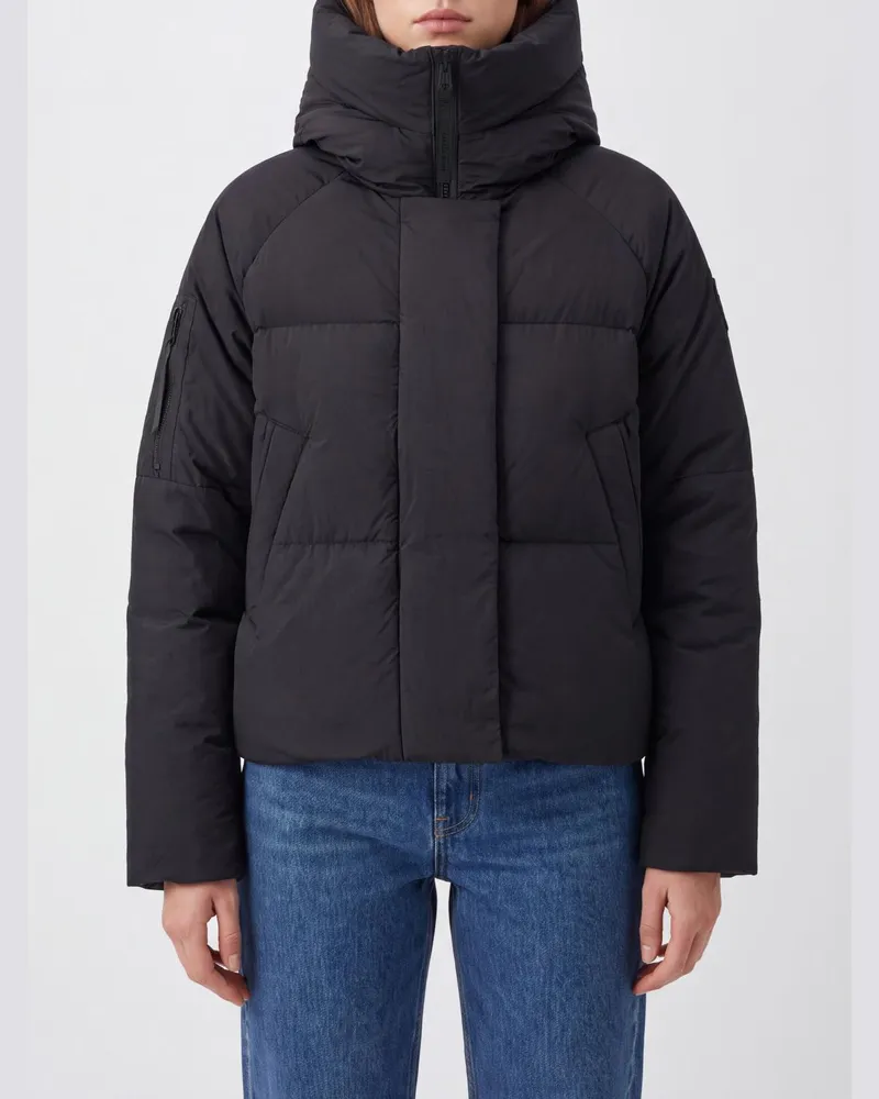 Canada Goose Kurze Chilliwack Bomber-Daunenjacke von mit Kapuze Schwarz