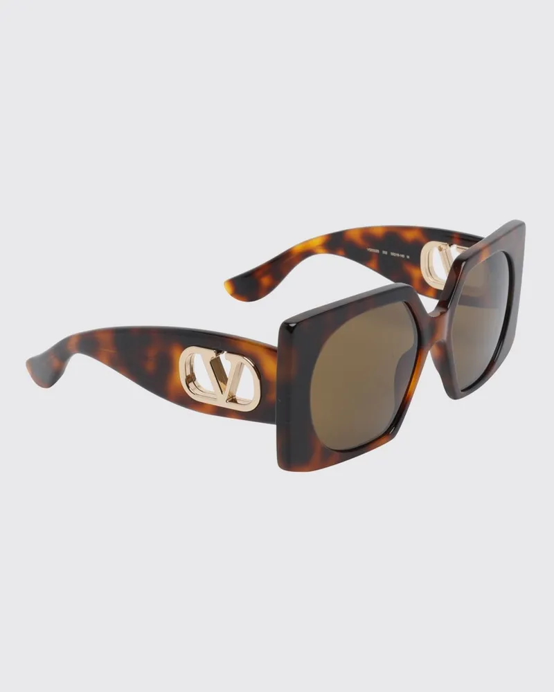 Valentino Garavani Quadratische Sonnenbrille aus Acetat mit VLogo Signature Braun