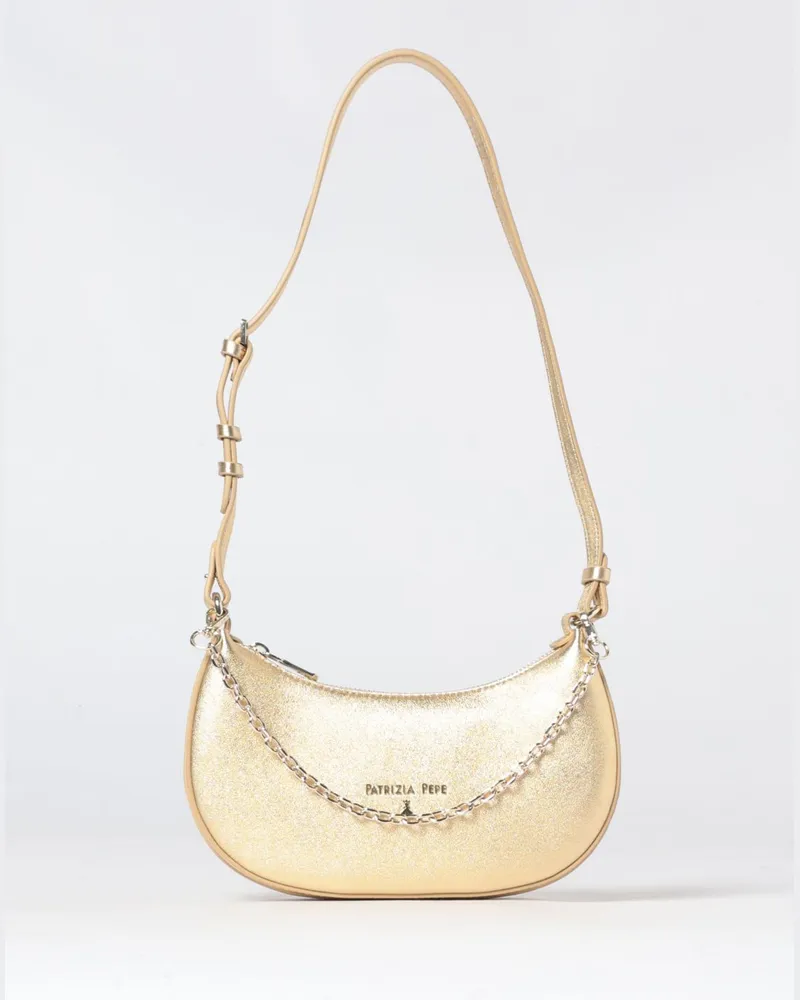 Patrizia Pepe Tasche aus laminiertem Leder Gold