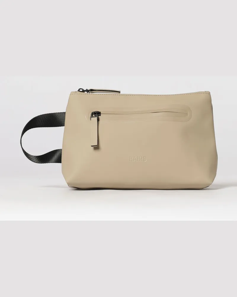 RAINS Wasserdichter Beauty Case aus Polyester Beige