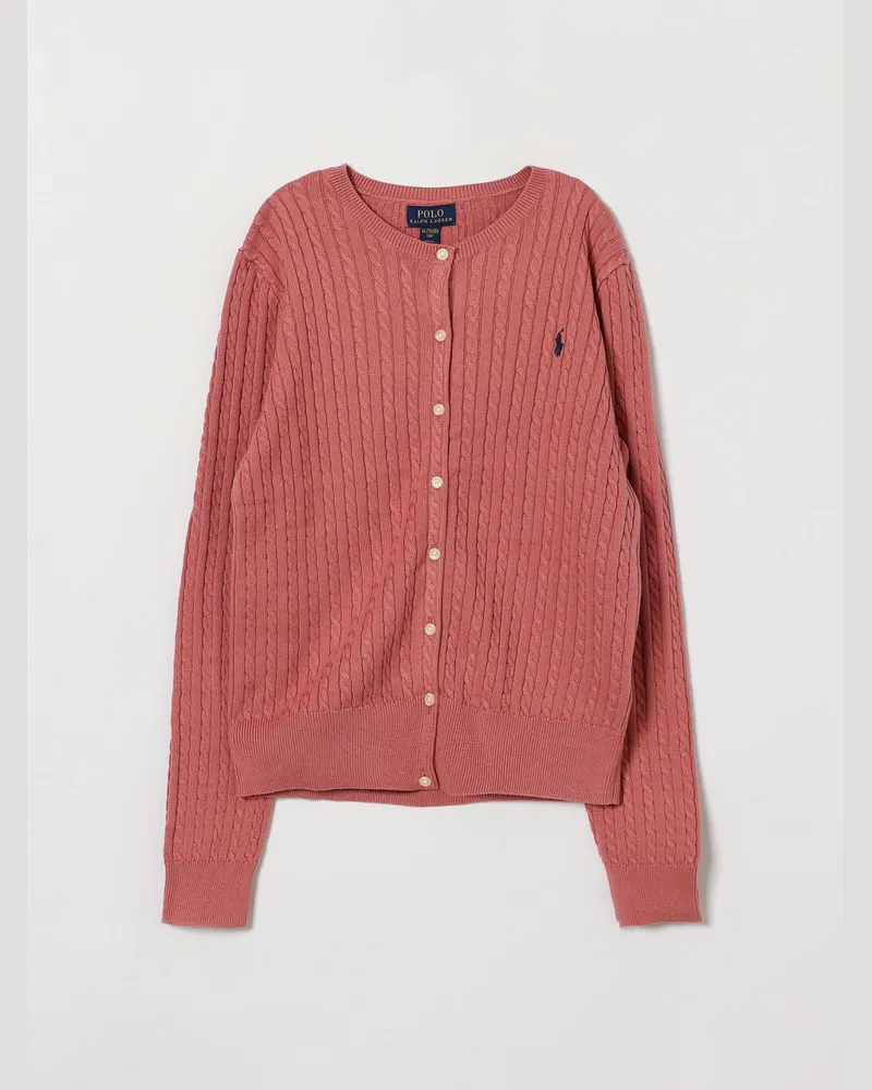Ralph Lauren Crewneck-Cardigan für Jungen aus Baumwolle mit Zopfmuster Baby