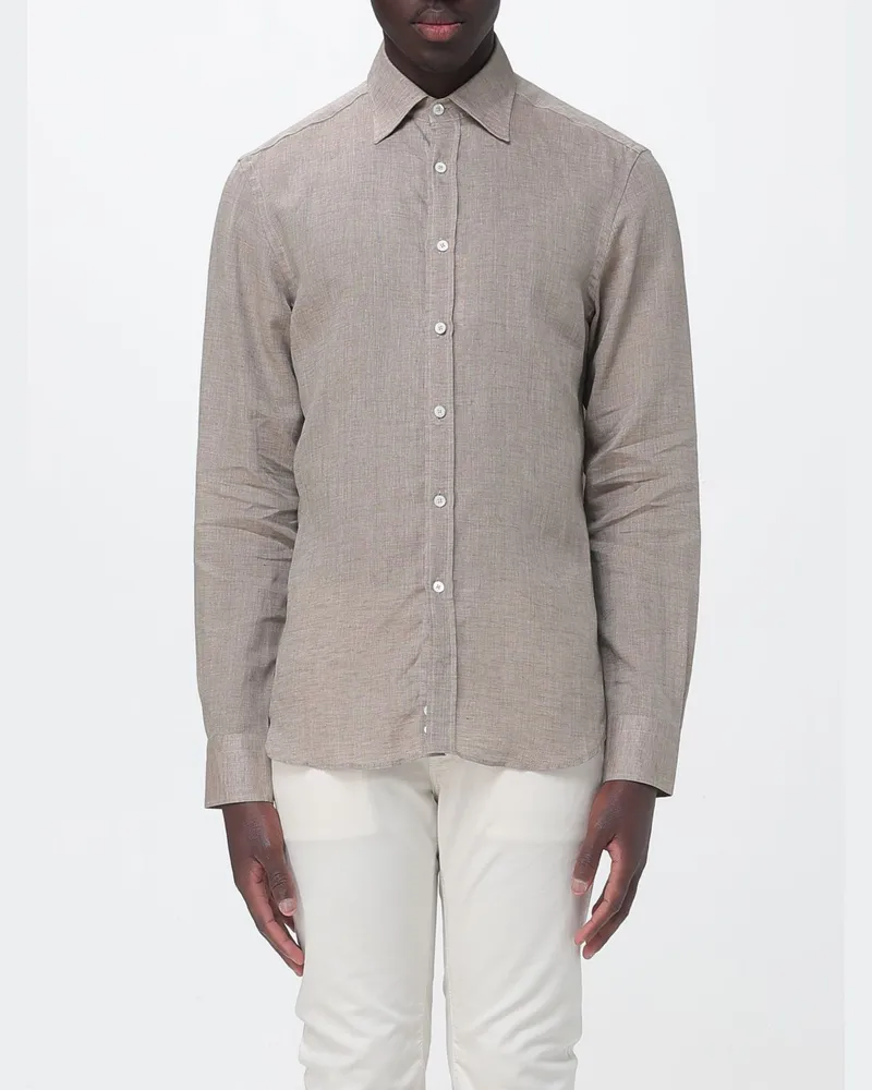 Canali Hemd herren Braun