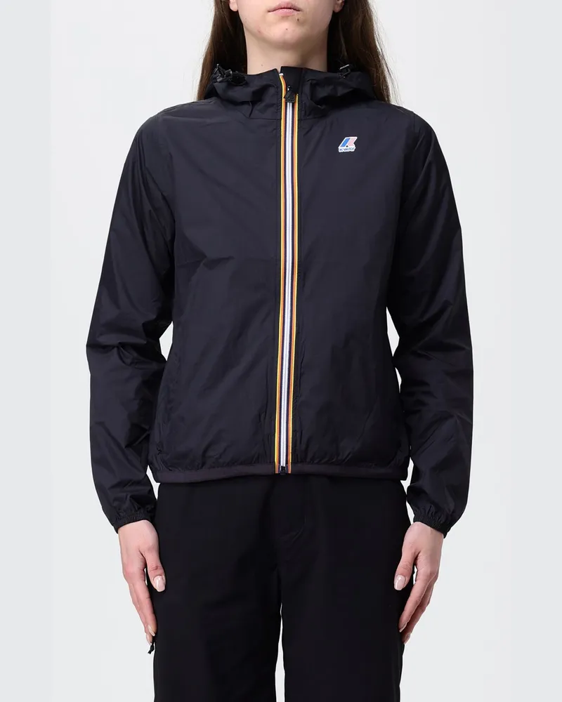 K-Way Le Vrai 4.0 Claudette Jacke aus technischem Gewebe Schwarz