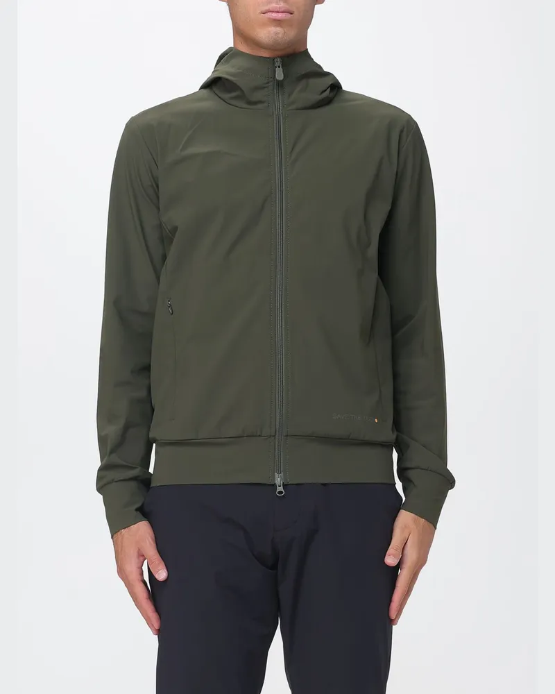 Save The Duck Luiz Kapuzenjacke mit Reißverschluss aus technischem Stretch-Nylon Grün