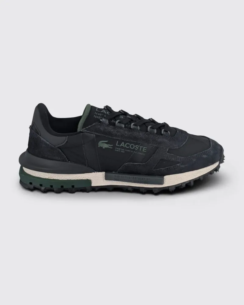Lacoste Elite Active Sneakers aus Wildleder und Nylon Schwarz