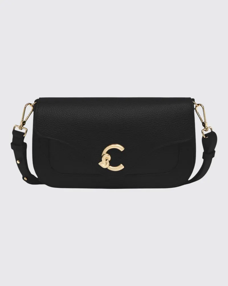 Coccinelle C-Me Tasche aus genarbtem Leder Schwarz