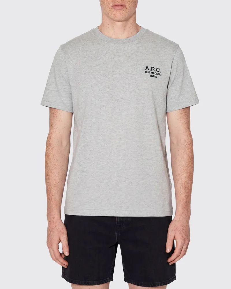 A.P.C. T-Shirt mit Mini-Logo Grau