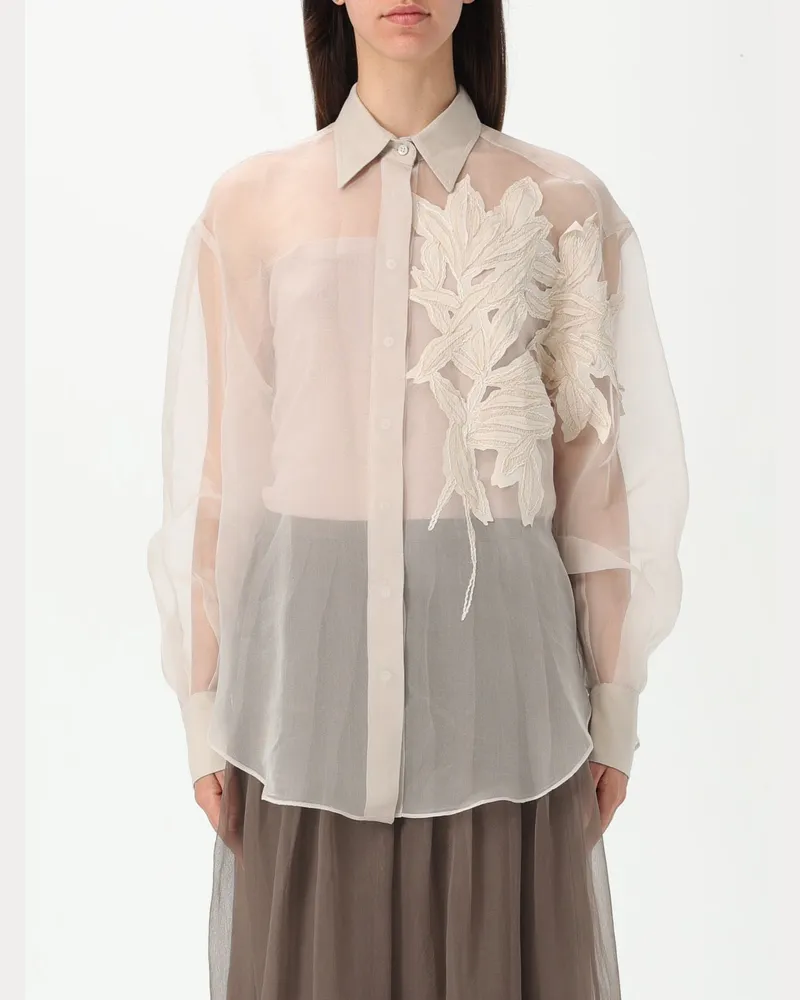 Brunello Cucinelli Hemdbluse damen Beige