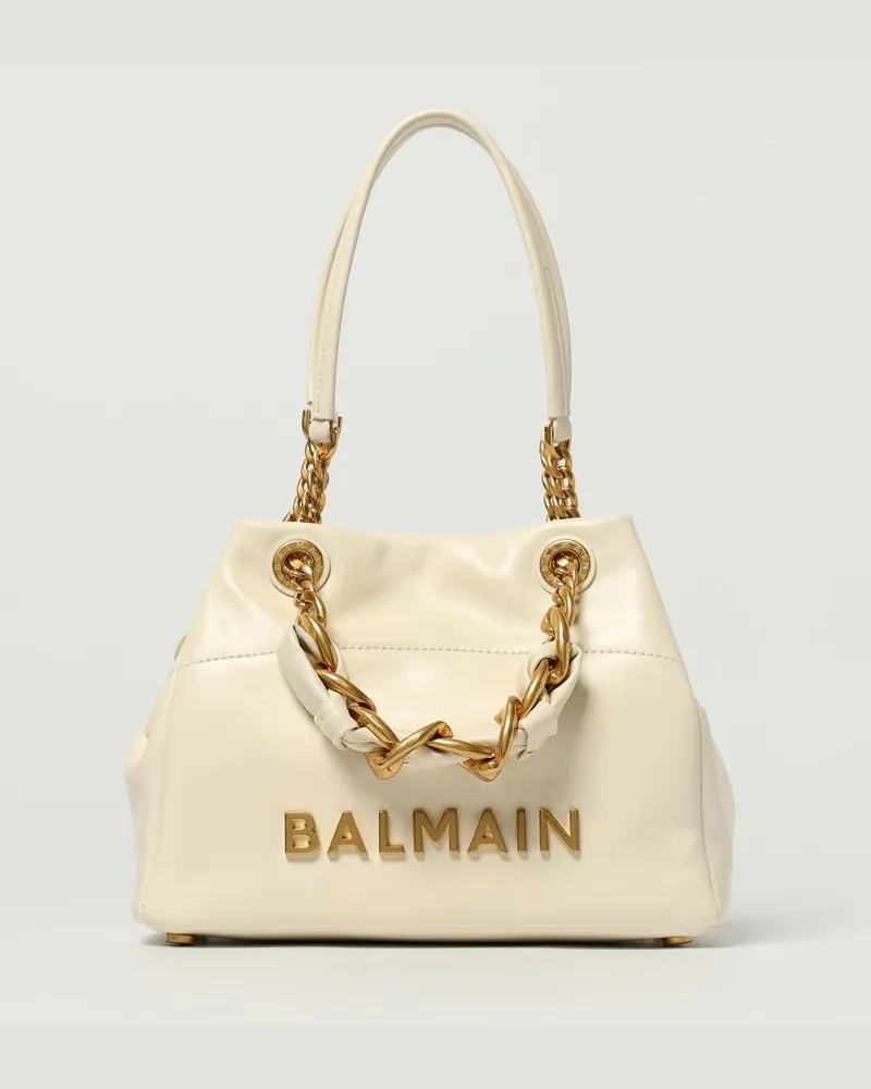 Balmain Schultertasche damen Beige