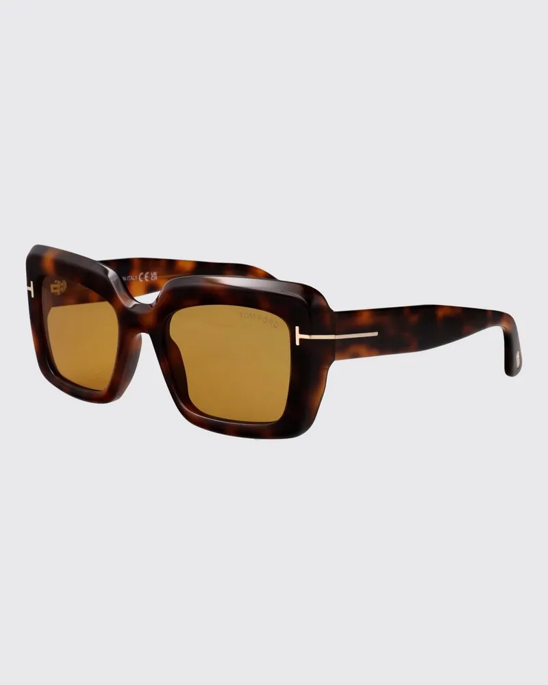 Tom Ford Rechteckige Cat-Eye-Sonnenbrille aus Acetat Bunt