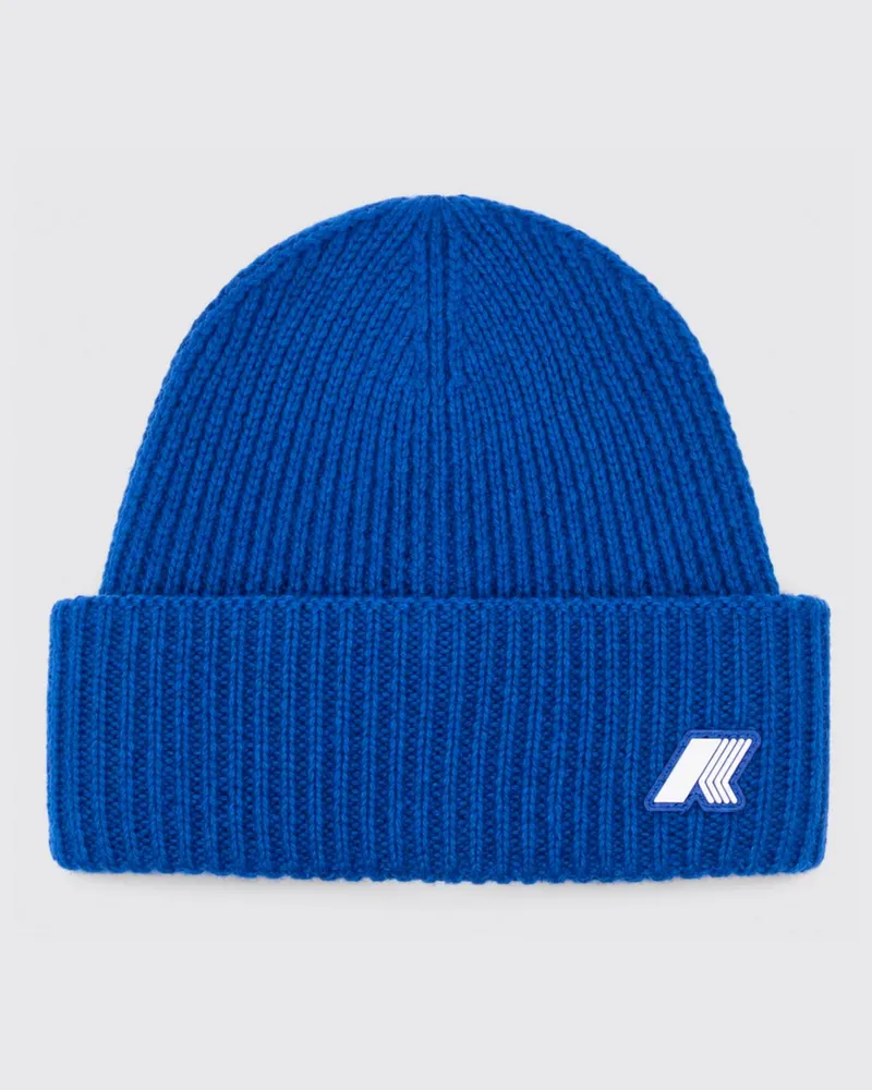 K-Way Wollmütze von für Jungen mit Umschlag und Kontrast-Logo Blau