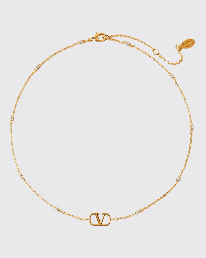 Valentino Garavani VLogo Signature Halskette aus Messing mit Anhänger Gold