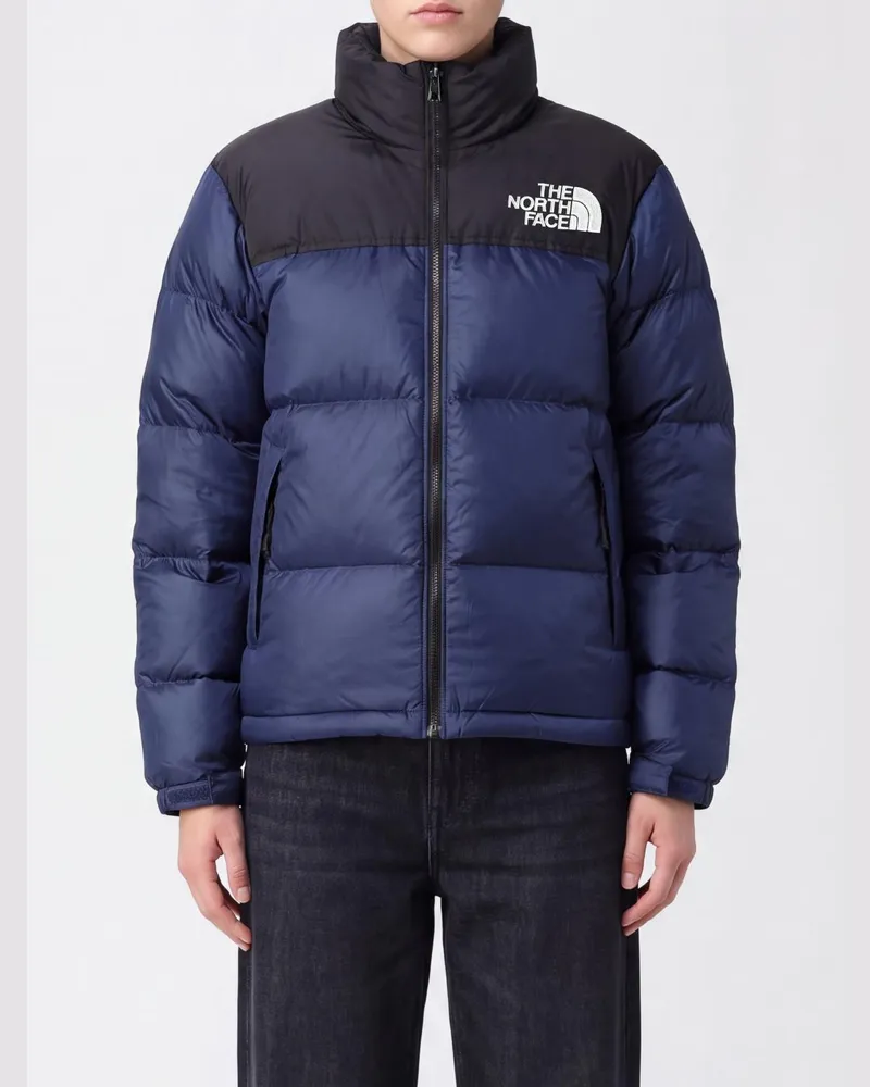 The North Face Gesteppte Daunenjacke aus wasserdichtem Nylon mit Stehkragen und Logo Blau