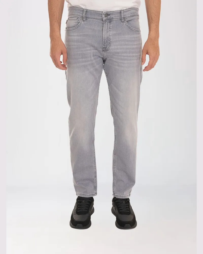 HUGO BOSS Skinny-Jeans aus grauem Baumwolldenim mit Slim Fit Grau