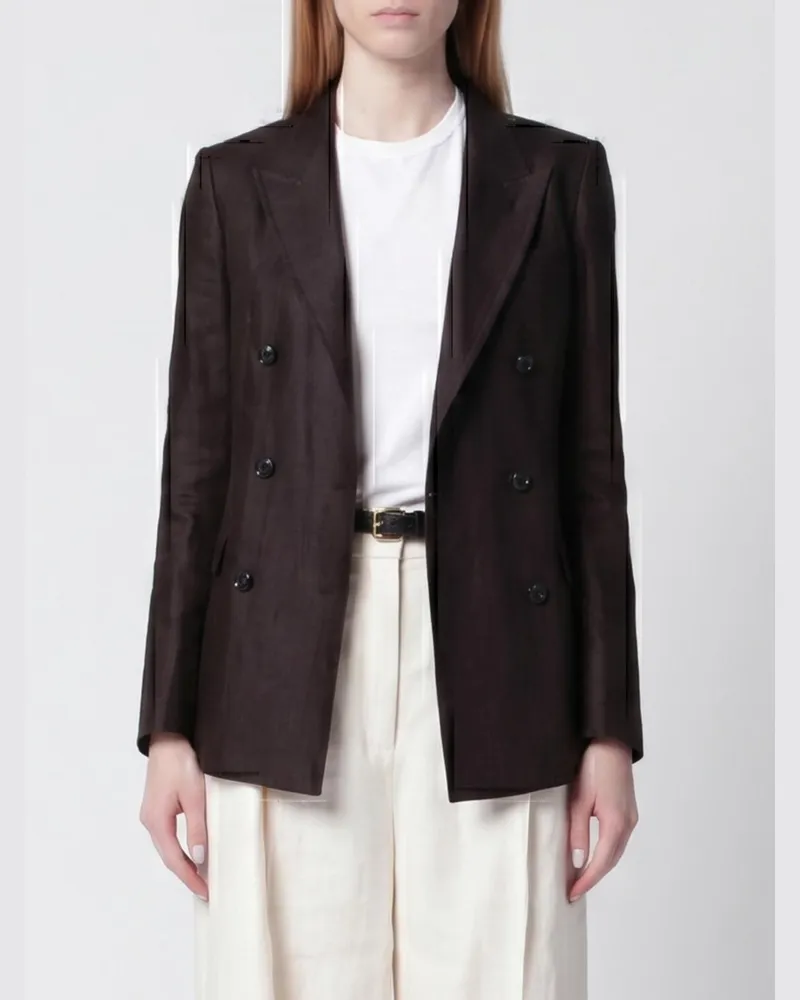Tagliatore Blazer aus Leinenmischung Braun