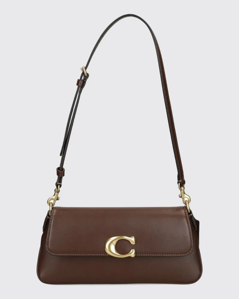 Coach Jet Schultertasche aus Glattleder mit abnehmbarem Henkel und Riemen Braun