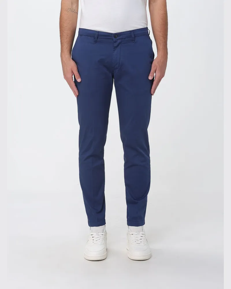XC Slim-Fit Chinohose aus Gabardine mit Eingrifftaschen und mittlerer Leibhöhe Blau