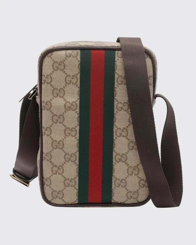 Gucci GG Jacquard-Umhängetasche mit Streifendetail Beige