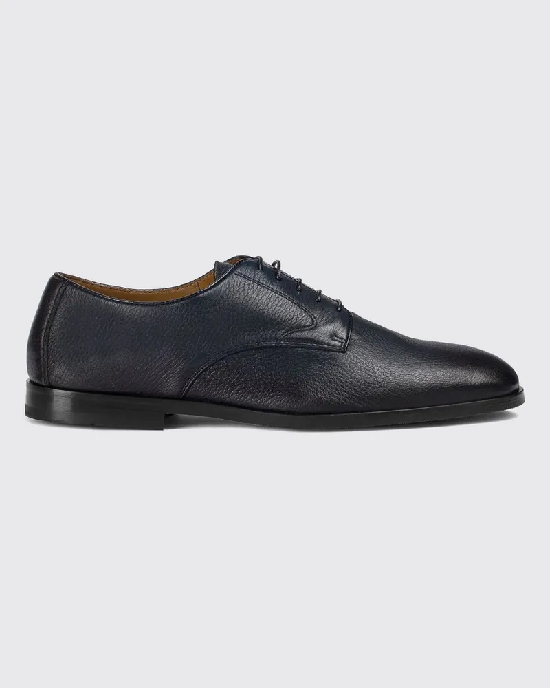 Doucal´s Klassische Derby-Schuhe aus Hirschleder mit Leder- und Gummisohle Blau