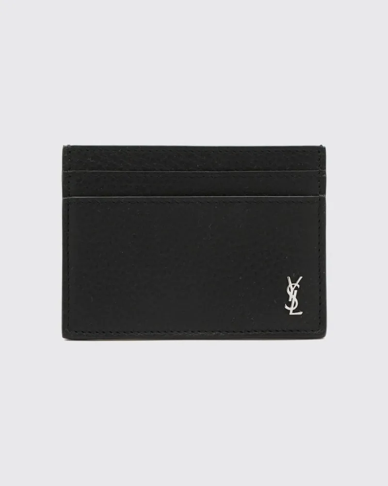 Saint Laurent Kartenetui TINY CASSANDRE Schwarz