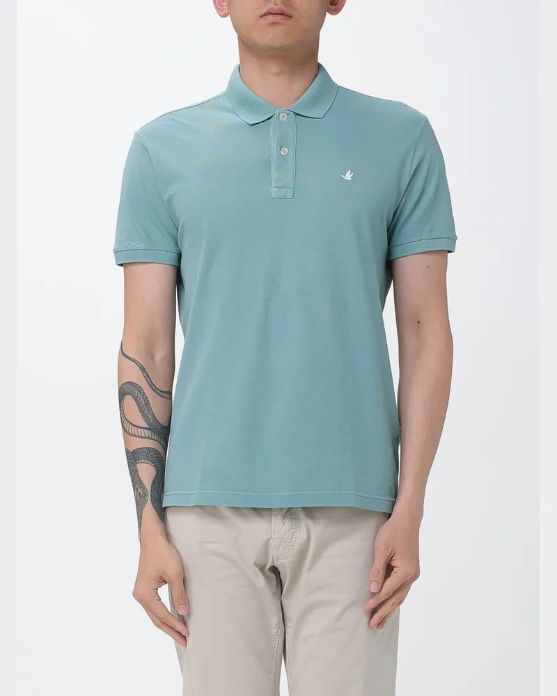 Brooksfield Basic Baumwoll-Polohemd mit Logo Teal
