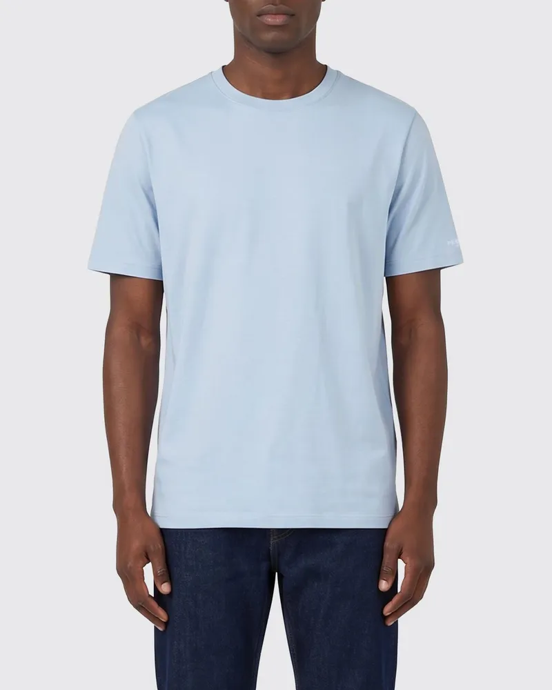 People of Shibuya Basic Baumwoll-T-Shirt Hellblau