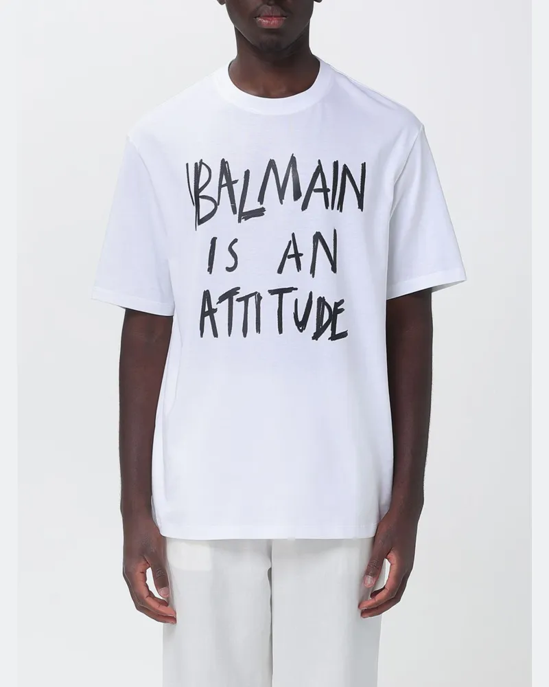 Balmain T-shirt herren Weiß