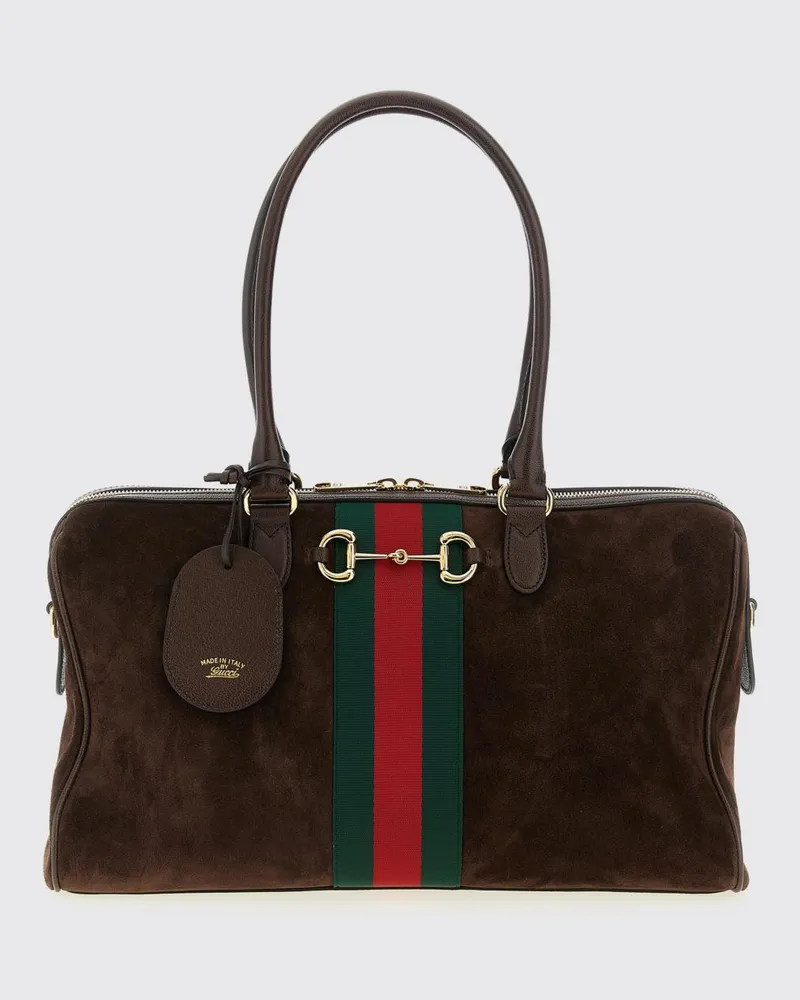 Gucci Borsetto Wildledertasche Braun