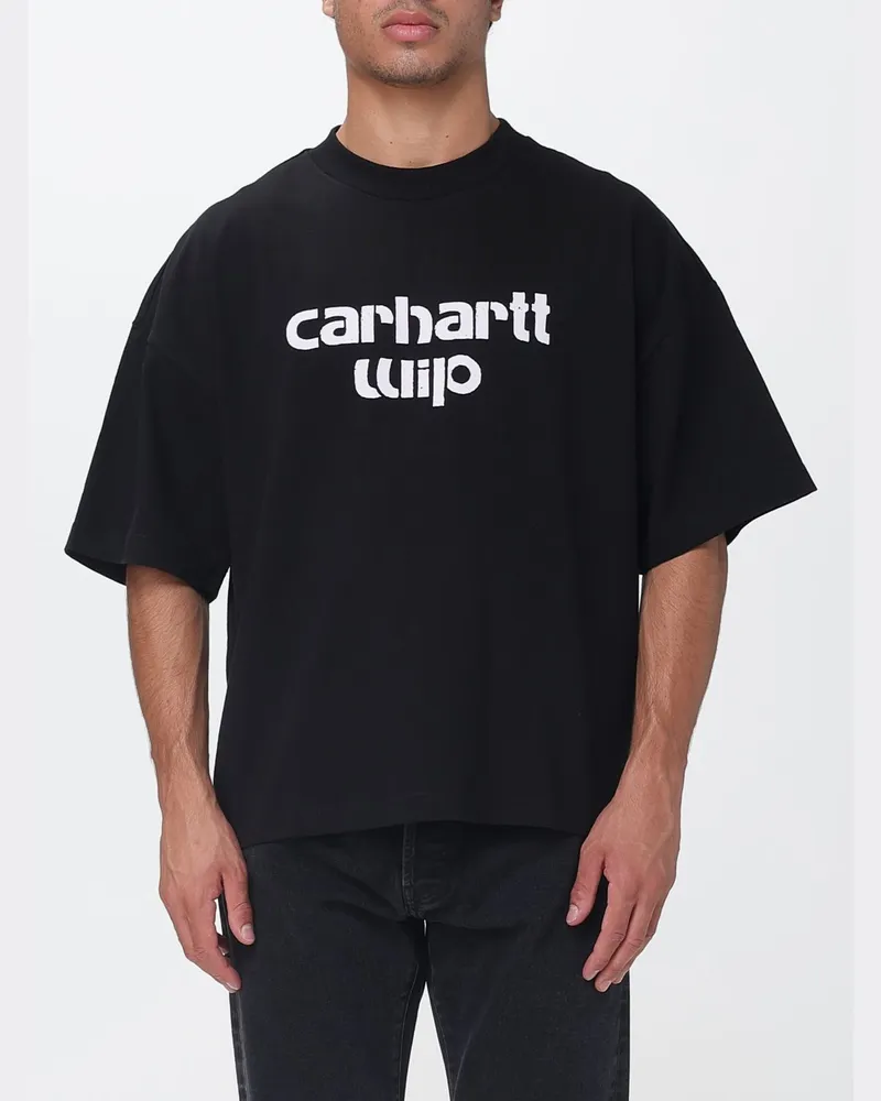 Carhartt WIP Baumwoll-T-Shirt mit Logo-Print auf der Vorderseite Schwarz