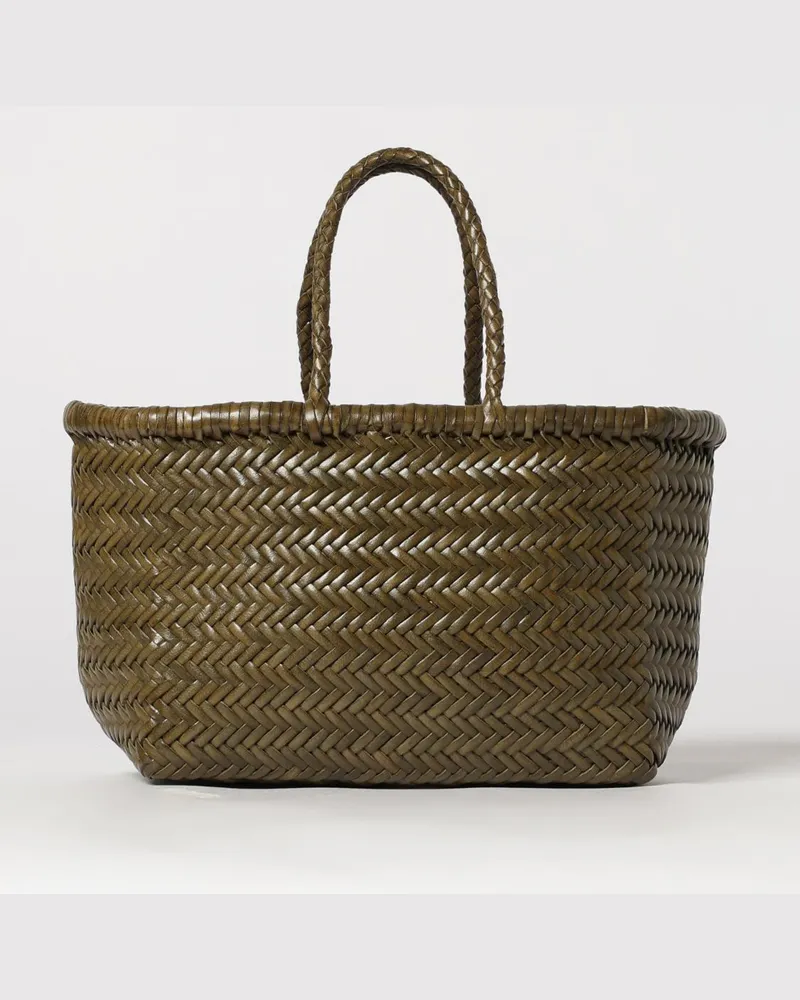 Dragon Diffusion Triple Jump Small Bamboo Tasche aus geflochtenem Leder Grün